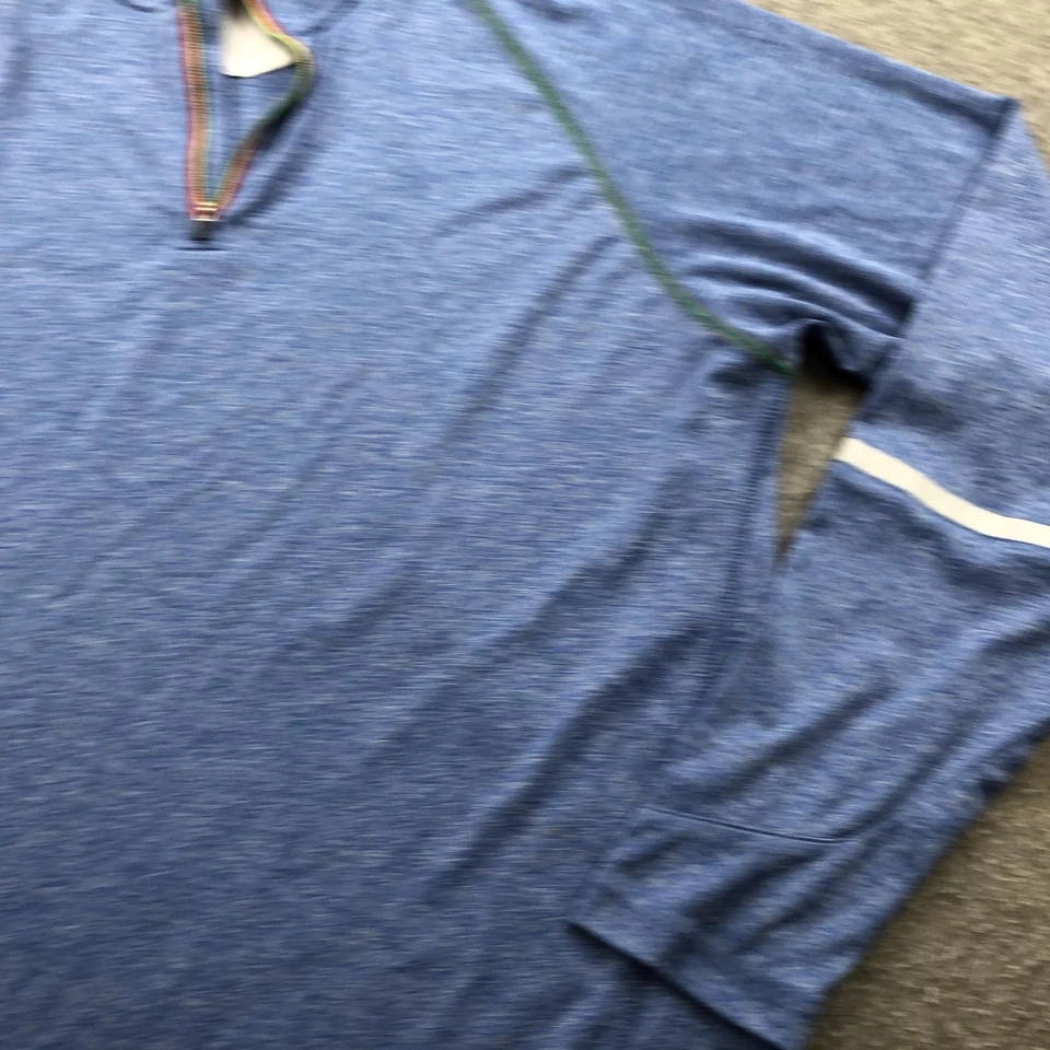 Robert Graham 男式套衫大号蓝色四分之一拉链性能长袖 — 第 4/4 张图片