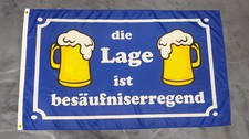 Fahne Flagge Bier - Die Lage ist besäufniserregend - 90 x 150 cm
