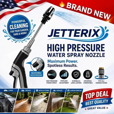 Jetterix  Pressure Washer Pressure Gun Pressure Nozzle for Garden Hose-
