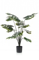 Artplants Kunstpflanze Philodendron Monstera Deliciosa Trea, 80Cm