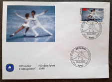 Offizieller Ersttagsbrief Für den Sport 1988 Eiskunstlaufen Olympische Spiele