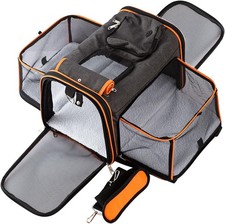 17"x11"x11" Expandable Pet Carrier for Cats and Dogs up to 15 Lbs, TSA Airline