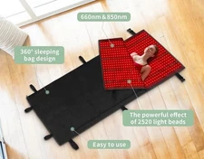 2pcs Full body Red light therapy blanket for body pain relief.Sleeping aid