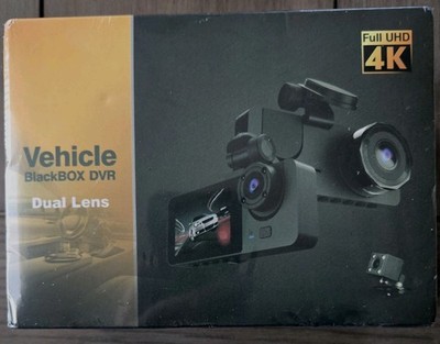 Vehicle Dual Lens BlackBox DVR Full UHD 4k Black Dash Camera