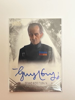 Grand Moff Tarkin Auto Topps Star Wars Stellar Signatures On Card Autograph SSP