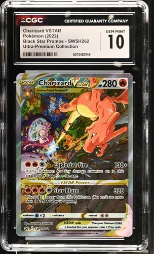 CGC 10 GEM MINT Charizard VSTAR SWSH262 UPC PROMO Pokemon Card