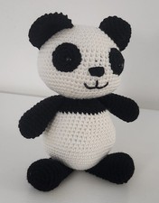 HAND CROCHETED PANDA BEAR STUFFED CHILD'S TOY