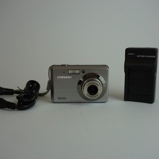 Samsung ES55 plata 10,2 megapíxeles cámara digital fotos vintage batería
