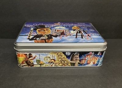 Planter's Nuts   Mr. Peanut Stringing Christmas   Lights  Metal Cookie Tin