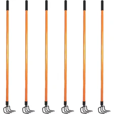 Ashman Garden Cultivator 52 In. Handle Length, Fiberglass Rubber Grip Handle, St