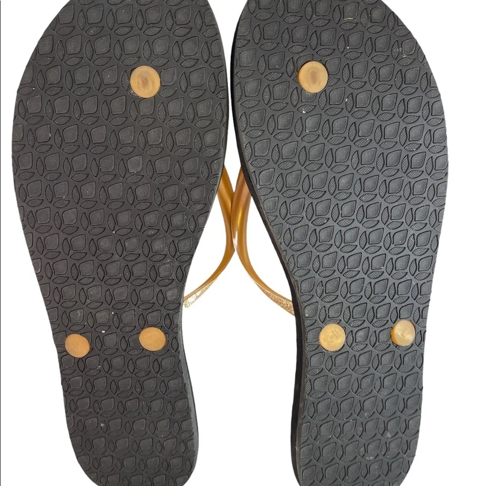 Sandalias Reef oro negro brillo talla 10-11 nuevas sin etiqueta Foto 2 de 3