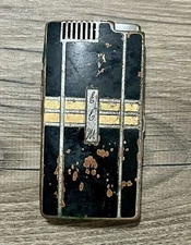 Vintage Ronson Art Deco Cigarette Case & Lighter Combination Initials ECW