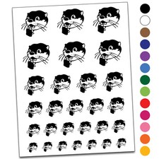 Shocked Surprised Otter Head Temporary Tattoo Water Resistant Set