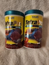2- TETRA PRO TROPICAL COLOR CRISPS Biotin Fish Food Color Enhacing 2.65OZ 75G 