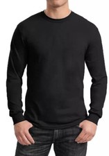 Men's Cotton Blend Heavyweight Long Sleeve Crew Neck Shirt ( Sizes, S-3XL ) NWT