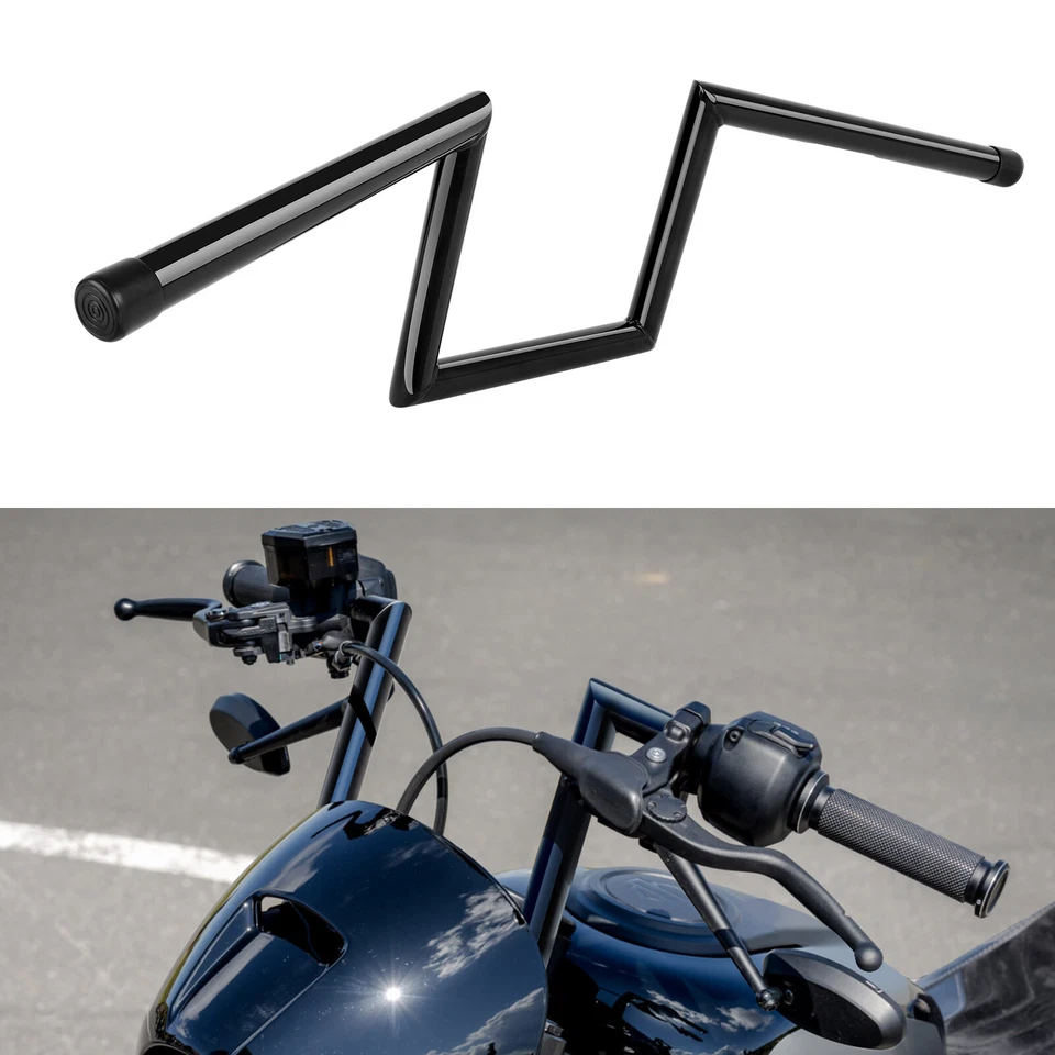 For Kawasaki Vulcan 900 1500 Black Motorcycle Z-Bar Handlebar 1" Drag Bars 25mm - Image 3 of 4