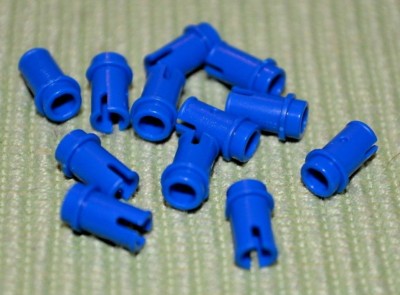 (12) Blue Technic 1/2 Studs Bushing (pin) w/ Bricks End ~ NEW Lego Parts ~