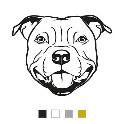 Staffordshire Bullterrier Aufkleber - Autoaufkleber - Folienplott | Motiv ''A009''