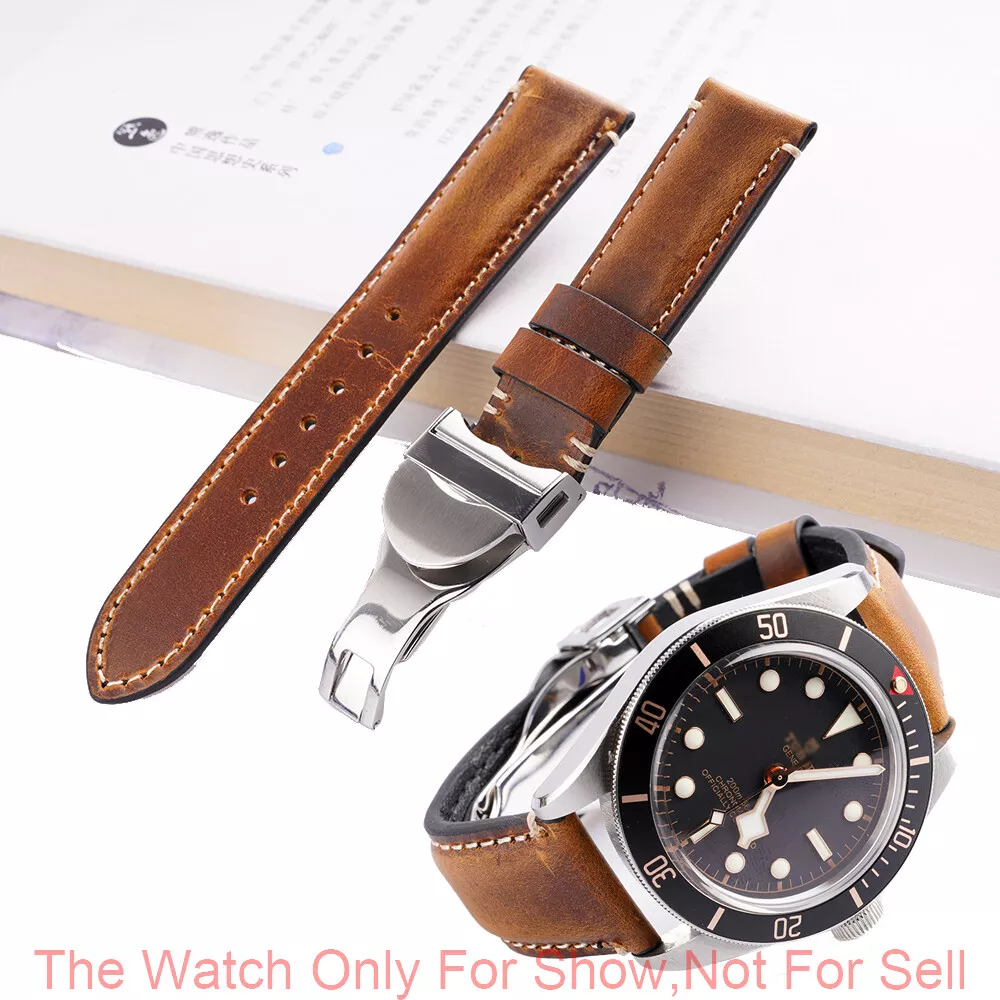 Tudor leather top watch strap