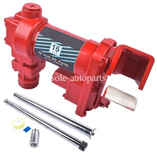 Fuel Gas Transfer Pump Heavy Duty 15 GPM 12V DC Gasoline Car Truck Tractor Red