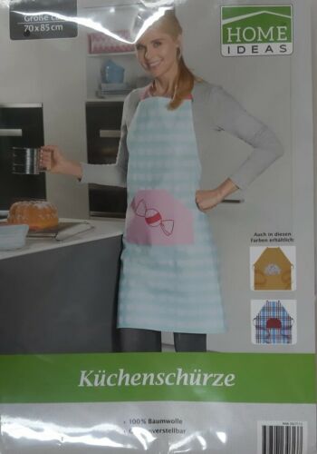 HOME Ideas Damen Küchenschürze 100% Baumwolle gelb mit "Sternenfeld" NEU/OVP  - Bild 1 von 1