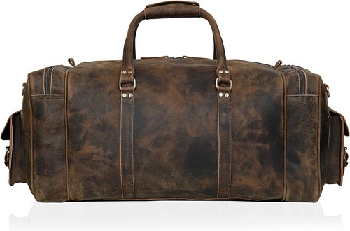 Large Duffel Bags for Men Holdall Leather Travel Bag Overnight Gym Sports Weeken - Picture 4 of 8