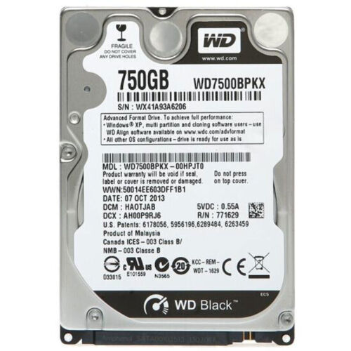 Compatible Western Digital 750GB WD7500BPKX 7200RPM 16MB / SATA 2.5" Laptop HDD - Picture 1 of 4