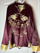 Traditional Oriental Shirt With Dragons Size Large