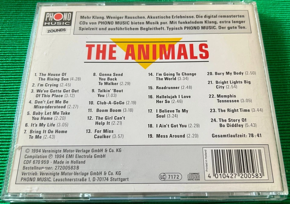 ZOUNDS - The Animals - BOOM BOOM ... Best Of - CD - 1994 - EX- - Bild 2 von 3