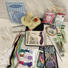 Mixed Lot of Knitting Needles, Winder, Learning CD, Needle Point, Crochet Hooks
