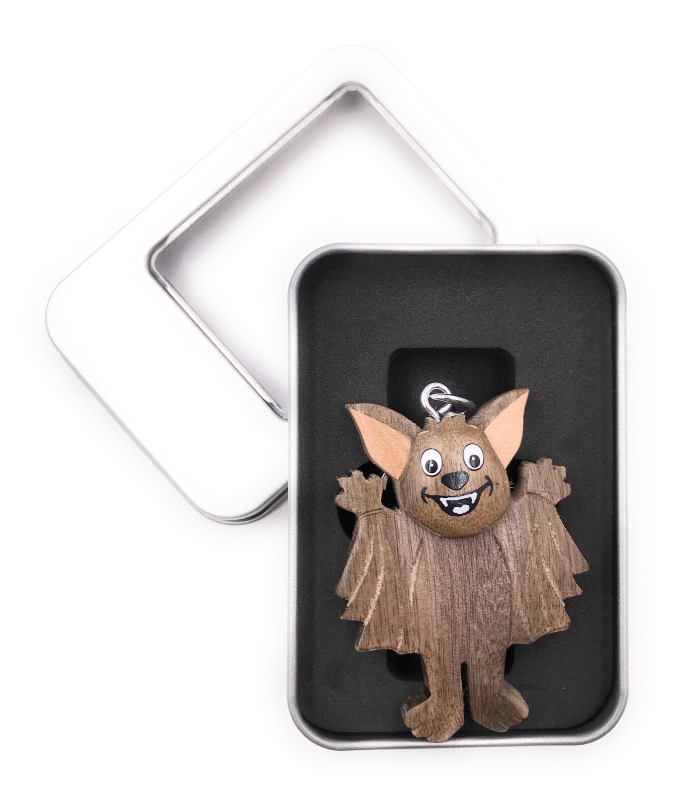 Llavero Madera Fledermerschreckend Dulce Animal Mamífero Caja Regalo
