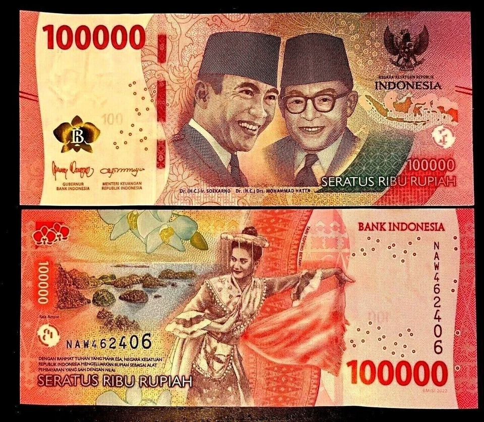 20 x 100,000 Indonesia IDR 100000 ( 2,000,000 RUPIAH ) USED Currency 2 Million - Image 3 of 4