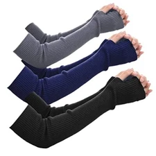 Wool Blend Warm Arm Warmers Super Soft Long Fingerless Gloves for Women Top
