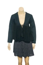 Isabel Marant Embroidered Cover Up Top S 6 Women Casual Cotton Blouse NEW 22946