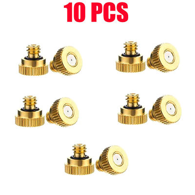 10-100x Brass Misting Nozzles for Garden Sprinkler Mister Outdoor Cooling System