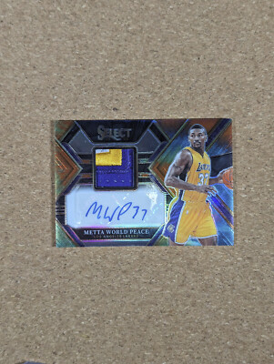 2023 Metta World Peace /25 Panini Select Patch Autograph LA Lakers Ron Artest