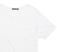 NWT - DEVEREUX Men's 'SLUB JERSEY' Optic White POCKET S/S T-SHIRT - Small