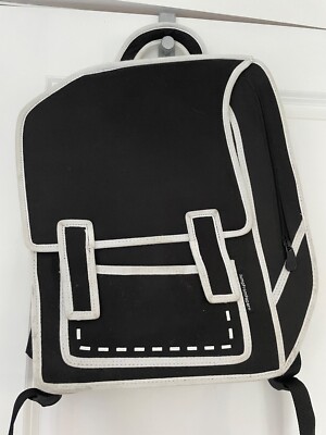 JUMP FROM PAPER BACKPACK SPACEMAN GRAFFITI 16”x14”x4” (Unisex) Jump From Paper Backpack Spaceman Graffiti – Tikes Bikes main image 3