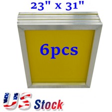 US Stock 6pcs 23" x 31" Aluminum Silk Screen Printing Frame 230 Yellow Mesh