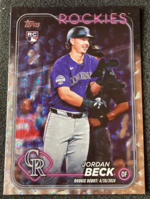 2024 Topps Update US198 Jordan Beck RC SILVER FOILBOARD Super Box SP. Rockies