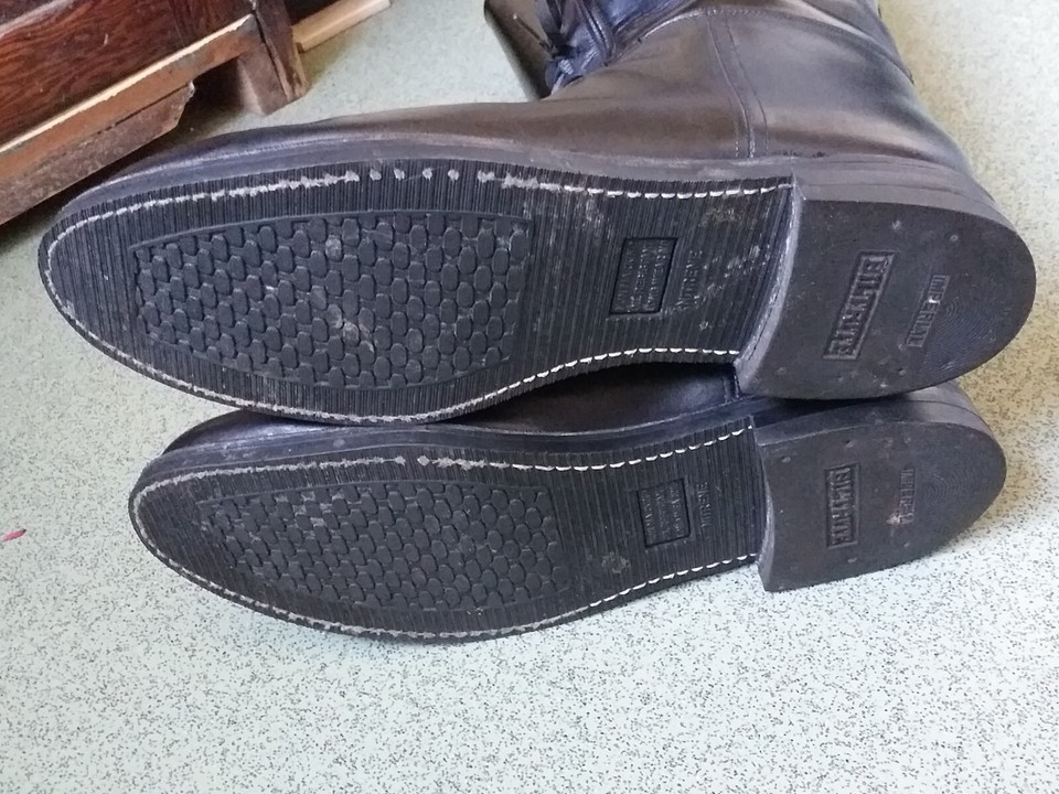 UK Size 12D Dehner Leather Boots CHP Biker Engineer Motorcycle Riding