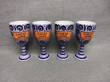 Lorrie Veasey Our Name is Mud Cheap Wine Expensive Goblet Set Of 4 Wine Glass