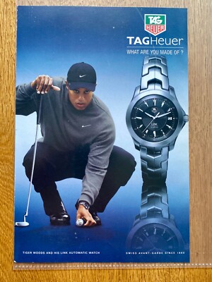 TAG Heuer Tiger Woods Link Watch Original 2004 Vintage Werbung Advert Reklame V1