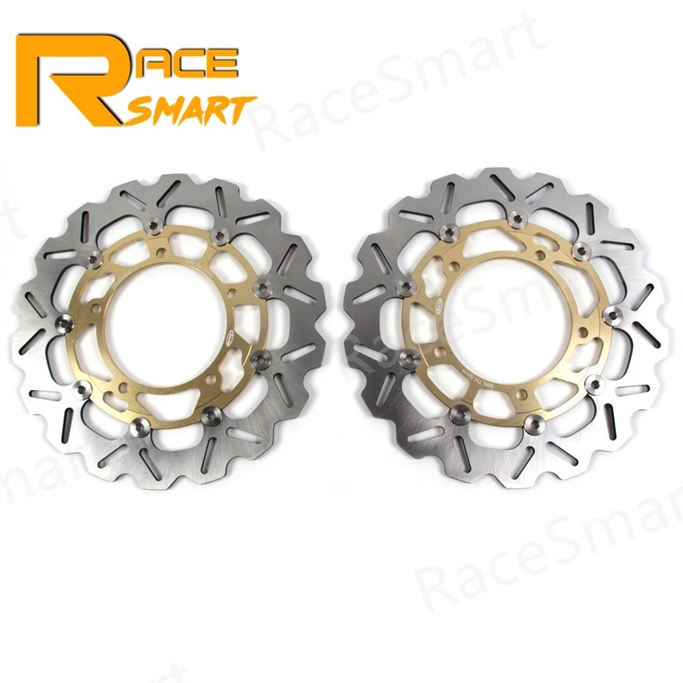 Juego de discos rotores de freno delanteros + pastillas para Suzuki Vstrom 1000 DL1000A ABS 2014 2015 Foto 2 de 4