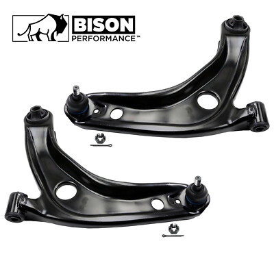 Bison Performance 2pc Set Front Lower Control Arm Assemblies For Toyota Yaris
