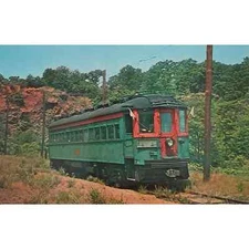 Train Branford Trolley 709 Trolley Museum East Haven CT Postcard