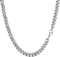 Prosteel Herren Halskette Klassische Panzerkette 3/6/9/12Mm Breit Kubanische Gli