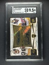 2013 Topps Supreme Jerome Bettis / Rod Woodson Auto Steelers /20 SGC 9.5 Auto 10