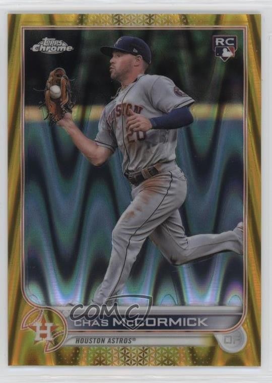 2022 Topps Chrome Sonic Gold RayWave Refractor 11/50 Chas McCormick #43 nd3