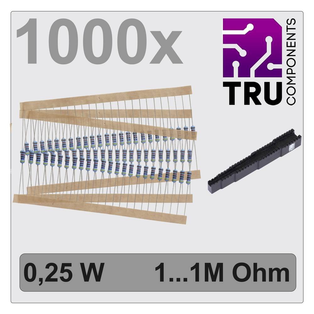 Jeu de résistances pour circuits imprimés TRU COMPONENTS TC-12888456 à couche métallique